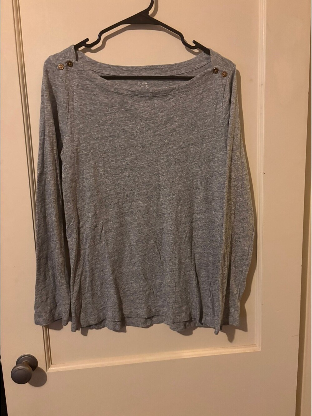 J.Crew gray long sleeve top Large